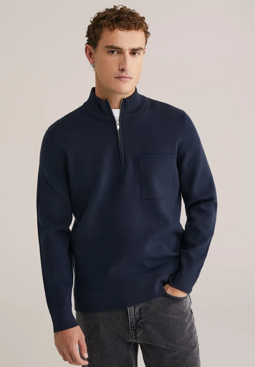 FUNDAMENTALS - Strickpullover - dark blue