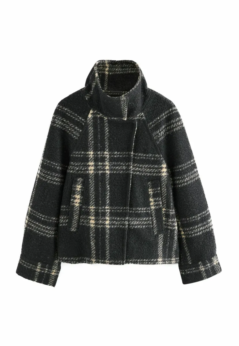 FUNNEL NECK  - Leichte Jacke - black check