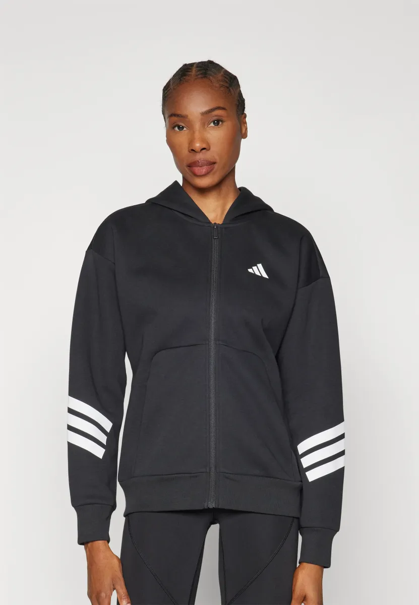 FUTURE ICONS THREE STRIPES FULL ZIP - Sweatjacke - black
