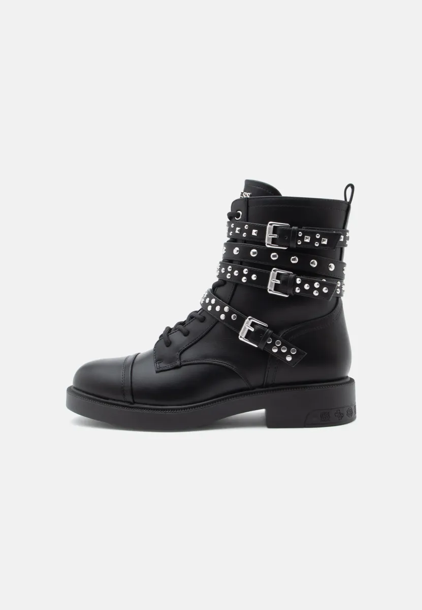 FYNAL - Cowboy-/Bikerstiefelette - black