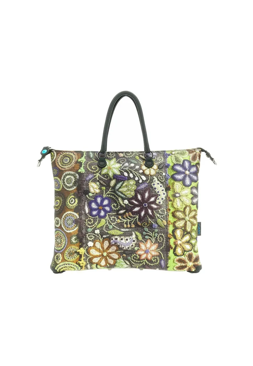 G3 PLUS SCHULTER - Shopping Bag - green flower embroidery