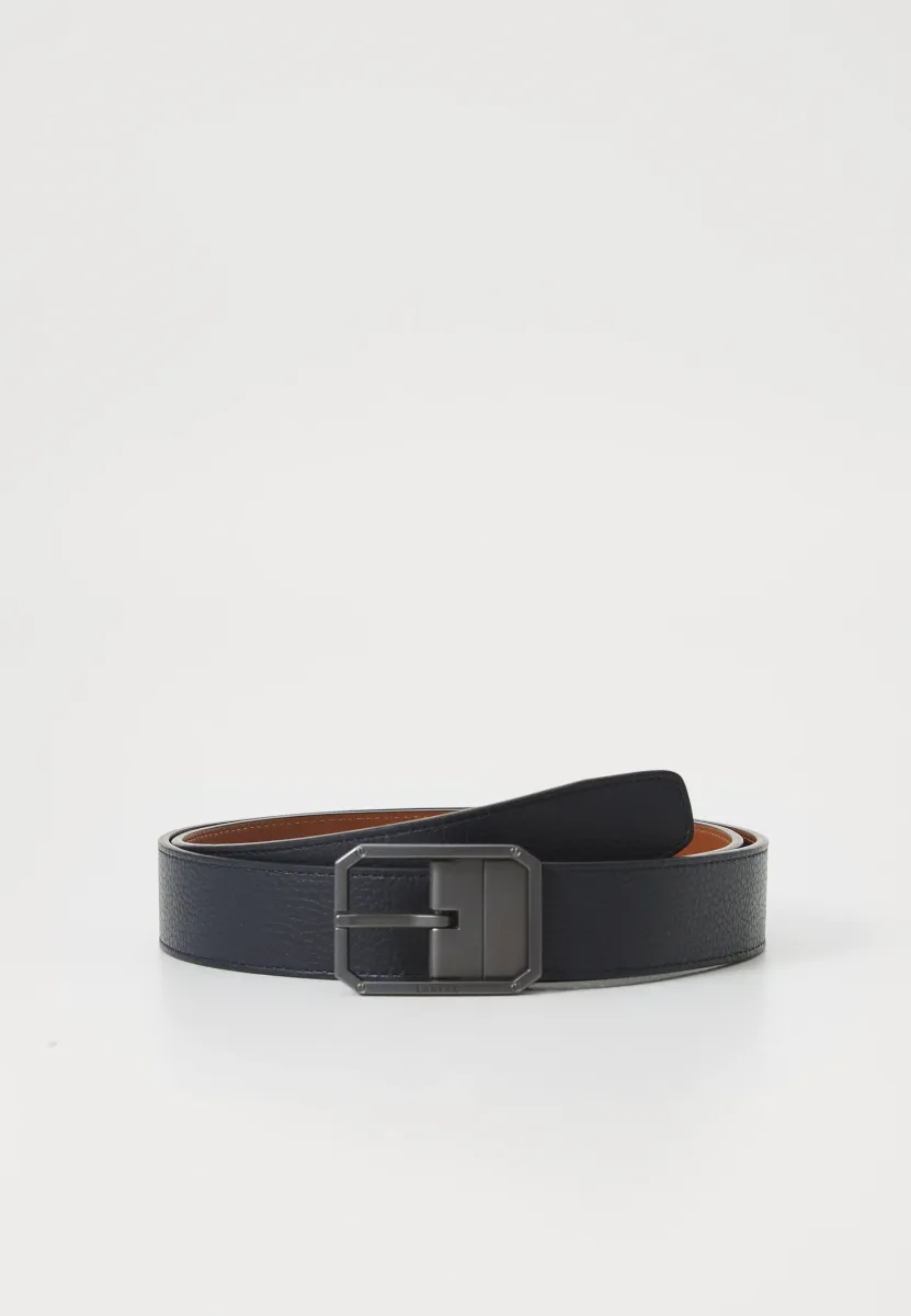 GABRIEL REVERSIBLE BELT - Gürtel - navy/cognac