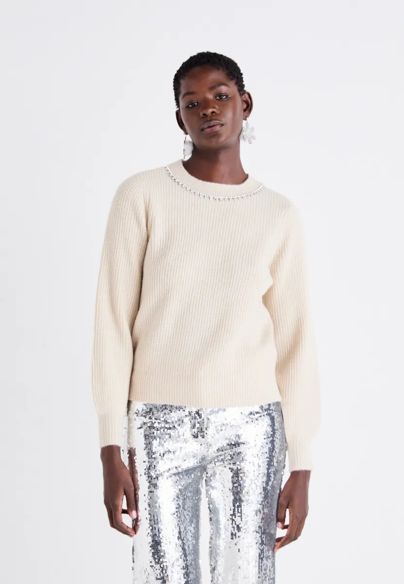 GAIDA LIFE O-NECK - Strickpullover - pumice stone