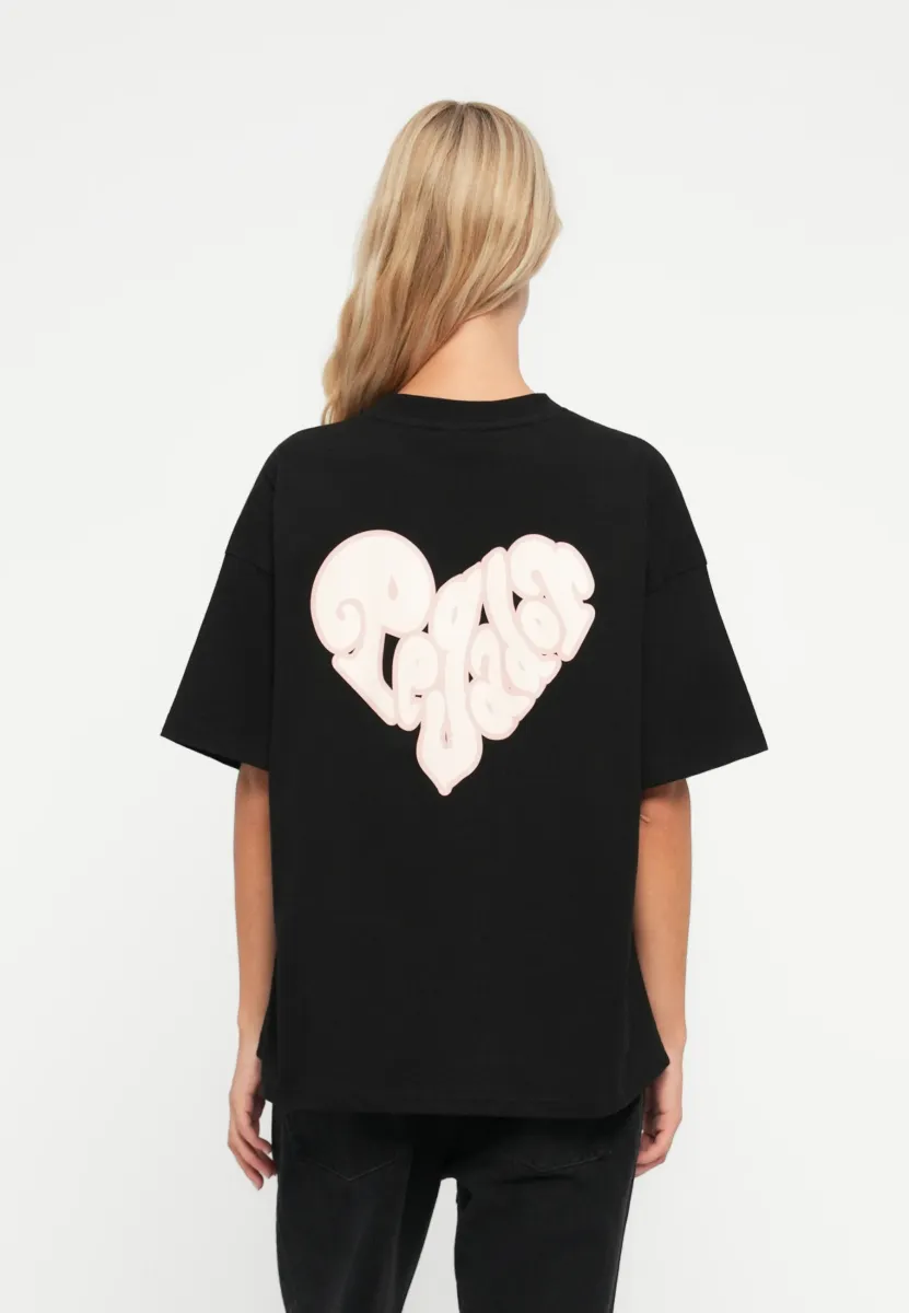 GALENA HEAVY OVERSIZED TEE - T-Shirt print - washed black