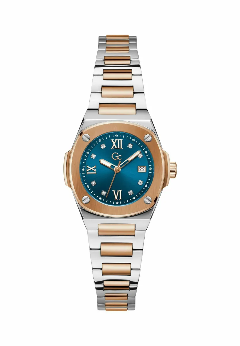 Gc Coussin Shape Mini - Uhr - silver and blue