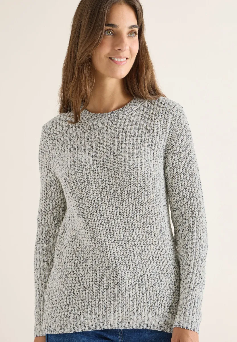 GEMUSTERTER - Strickpullover - blau