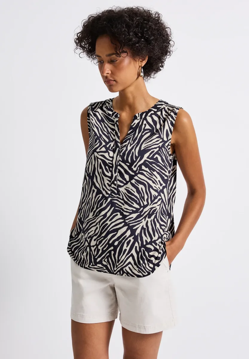 GEMUSTERTES  - Bluse - blau