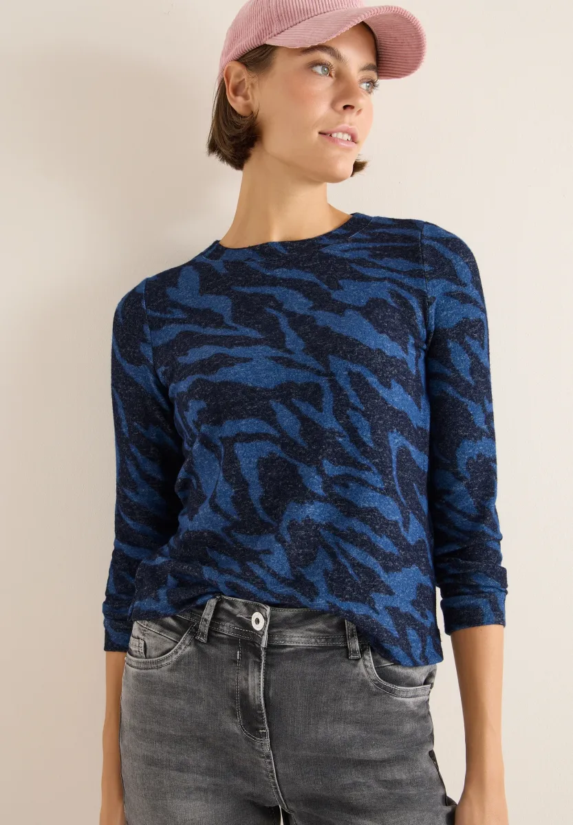 GEMUSTERTES MELANGE  - Strickpullover - blau