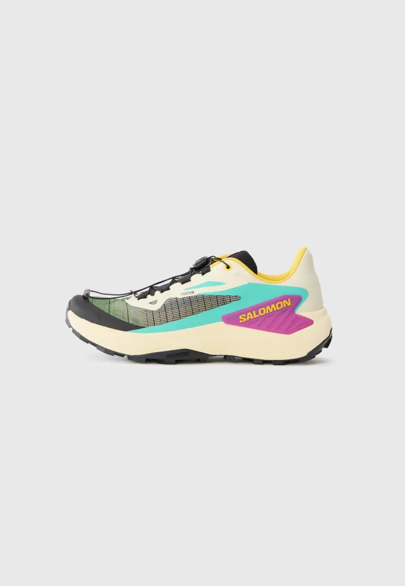 GENESIS - Laufschuh Trail - transparent yellow/black willow herb