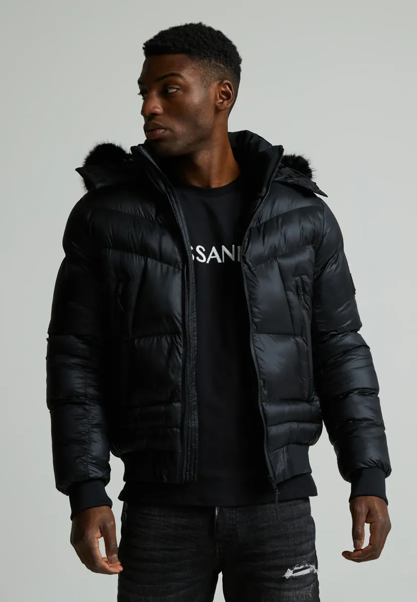 GENTRAZZI PUFFER BOMBER JACKET - Winterjacke - jet black