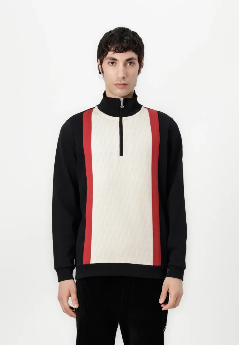 GEO TROYER - Strickpullover - black