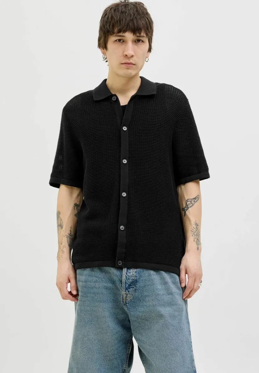 GESTREIFT - Hemd - black