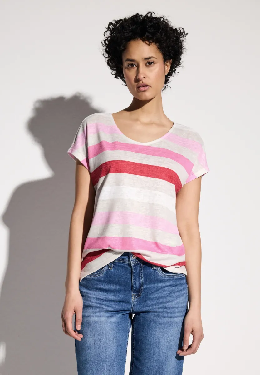 GESTREIFT - T-Shirt print - rot