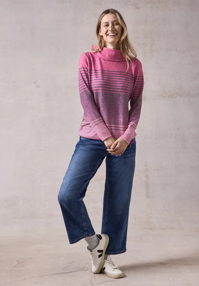 GESTREIFTES  - Strickpullover - pink