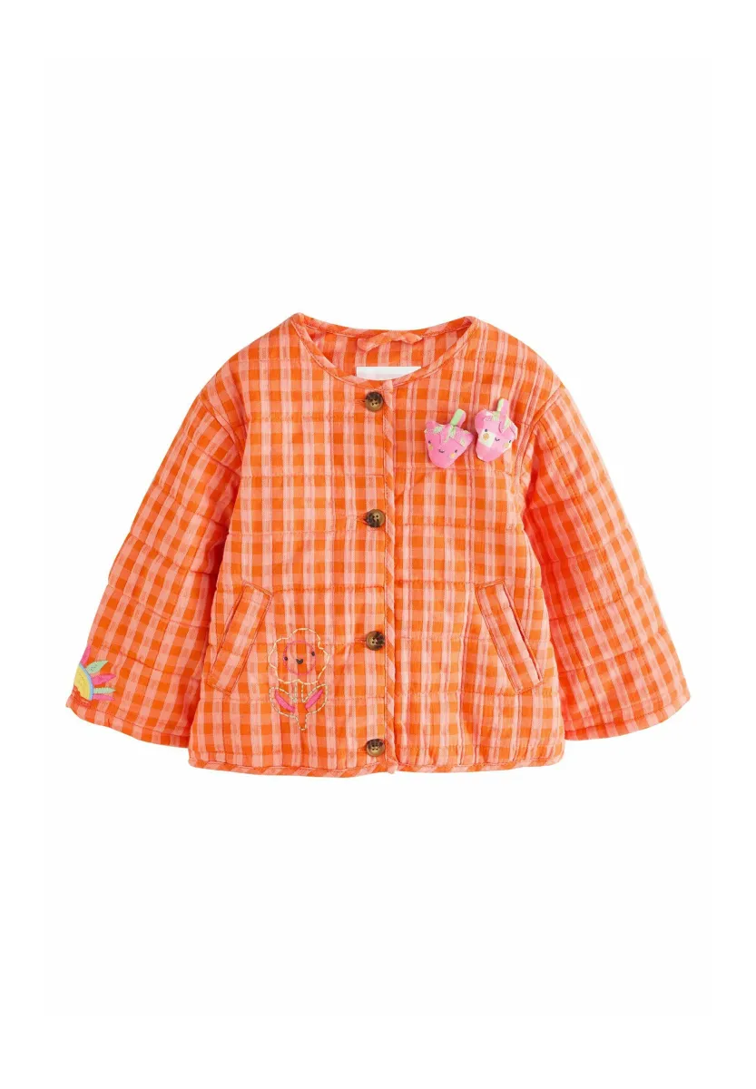GINGHAM CHARACTER - Übergangsjacke - orange