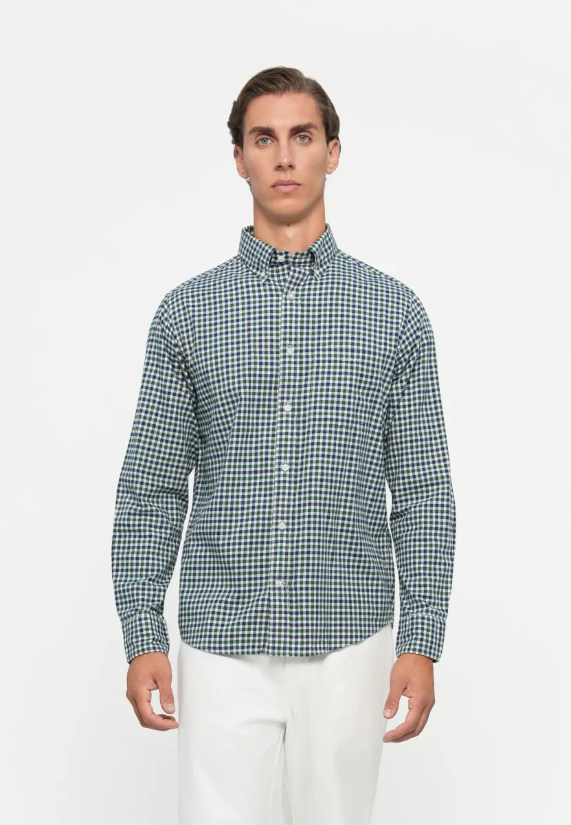GINGHAM SHIRT - Hemd - forest green