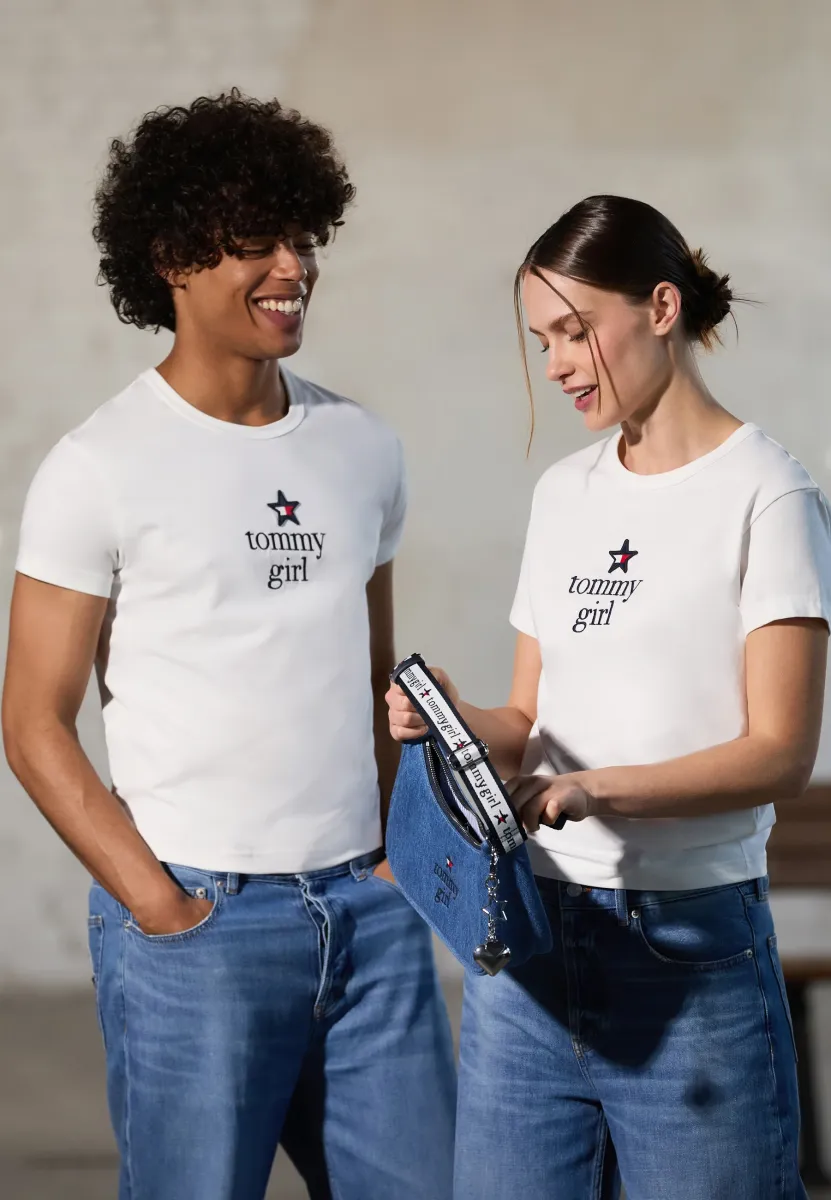 GIRL GRAPHIC UNISEX - T-Shirt print - ecru