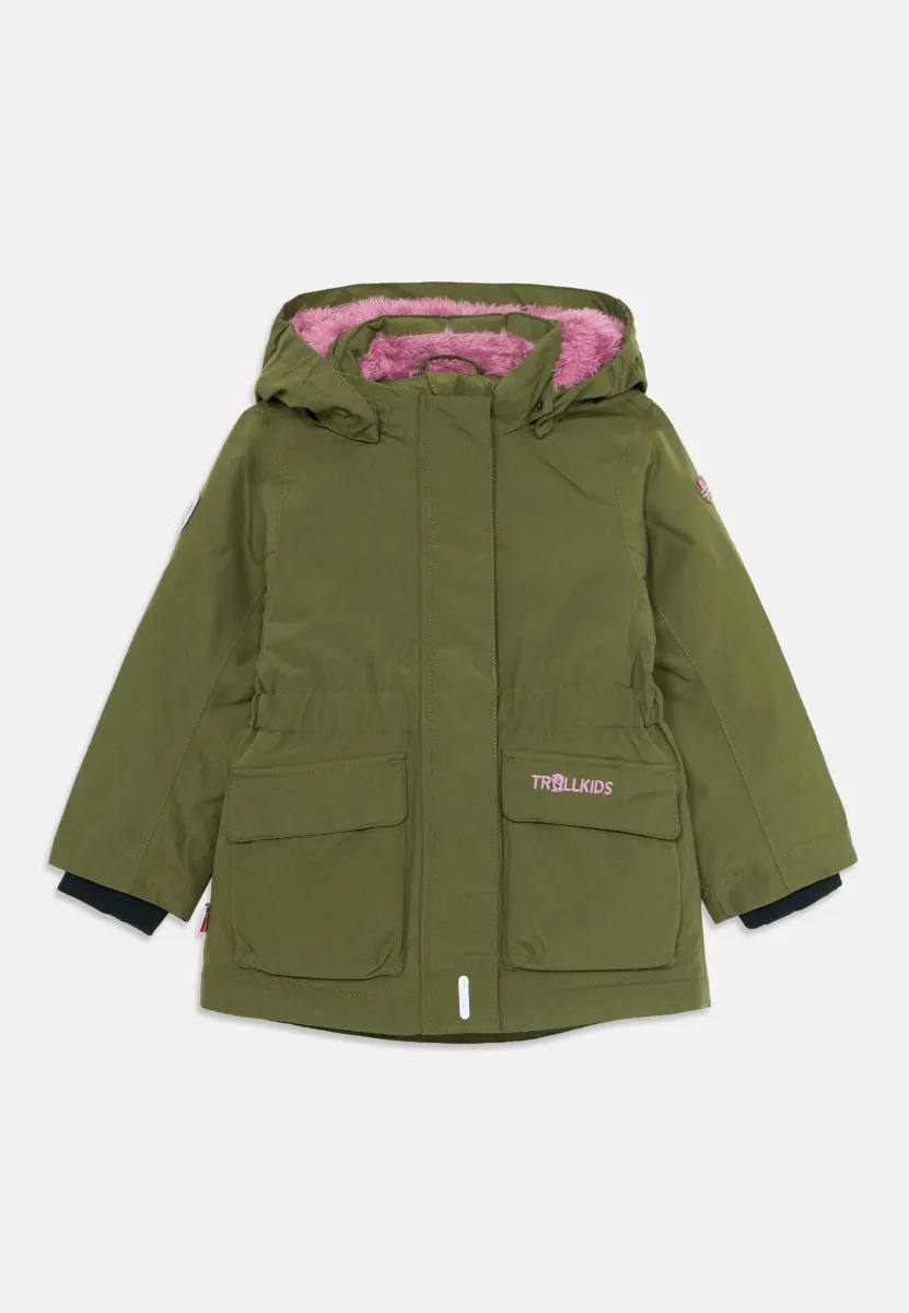 GIRLS ALESUND COAT - Daunenjacke - dusky olive/mauve