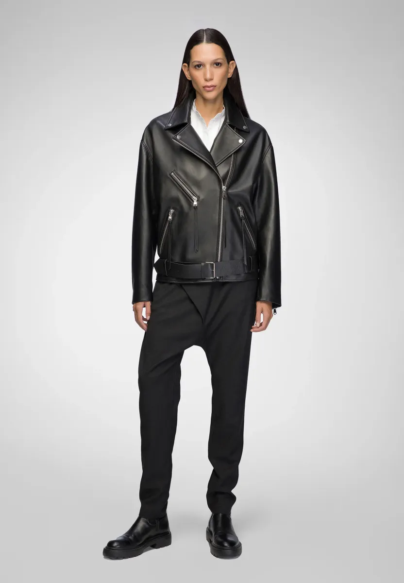GISELE - Lederjacke - black
