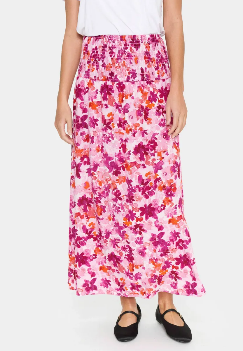 GISLA - Maxirock - pink multi painted flowers