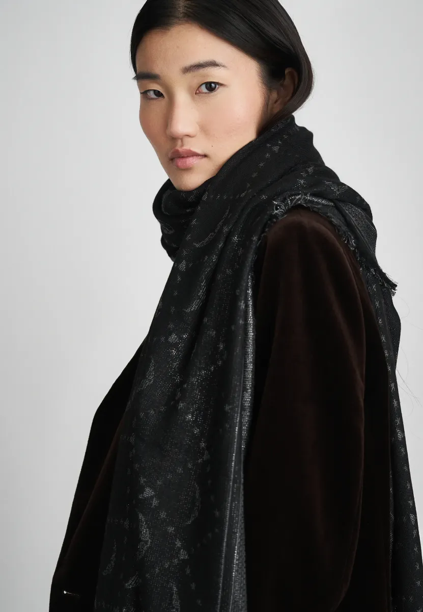 GLENN MONOGRAM  - Tuch - silver