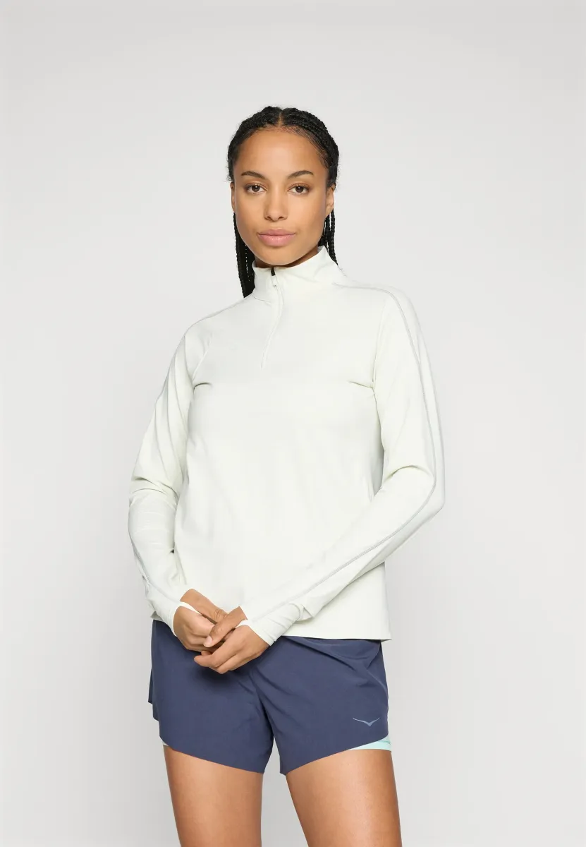 GLIDETECH QUARTER ZIP - Langarmshirt - truffle salt
