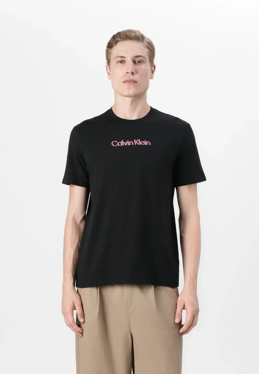 GLITCHED LOGO CLASSIC TEE - T-Shirt print - black