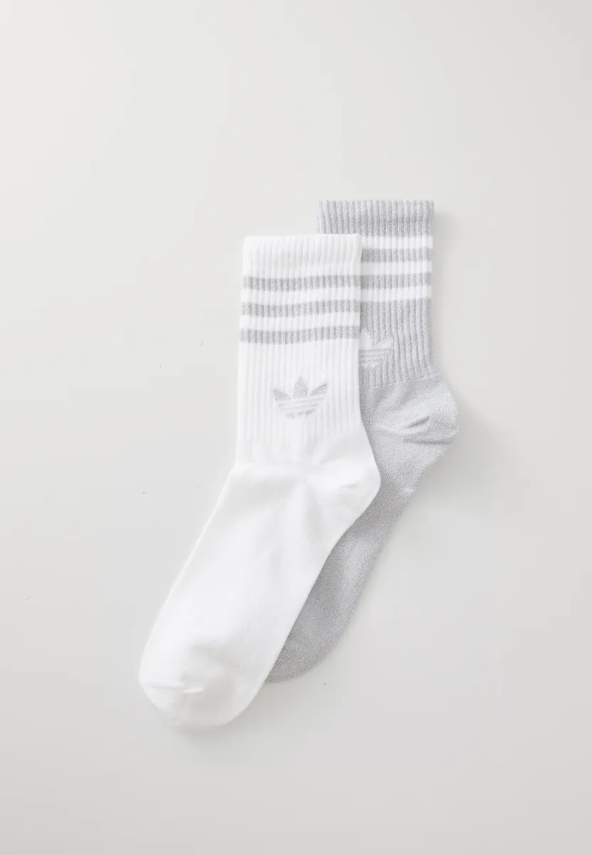 GLITTER 2 PACK - Socken - silver-coloured/white