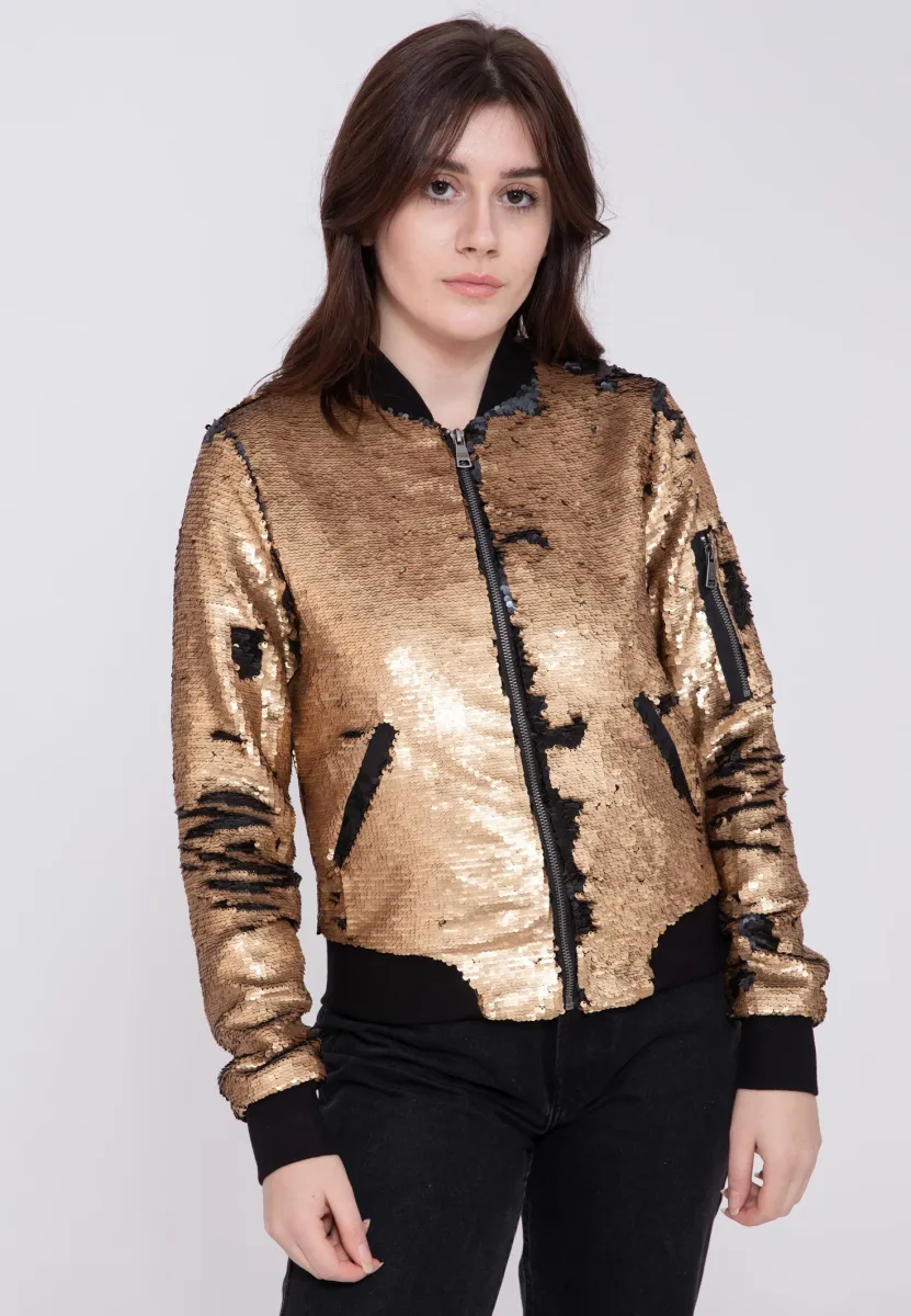 GLITTER - Bomberjacke - gold