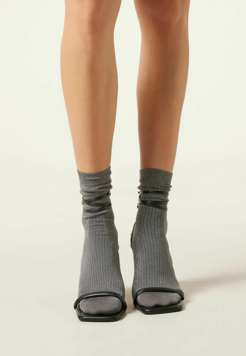 GLITTER - Socken - grey