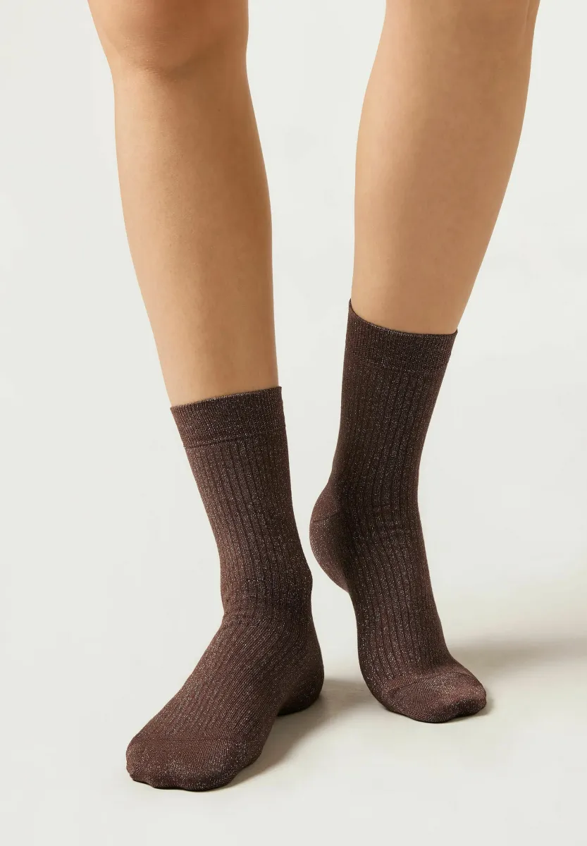 GLITTER - Socken - light brown