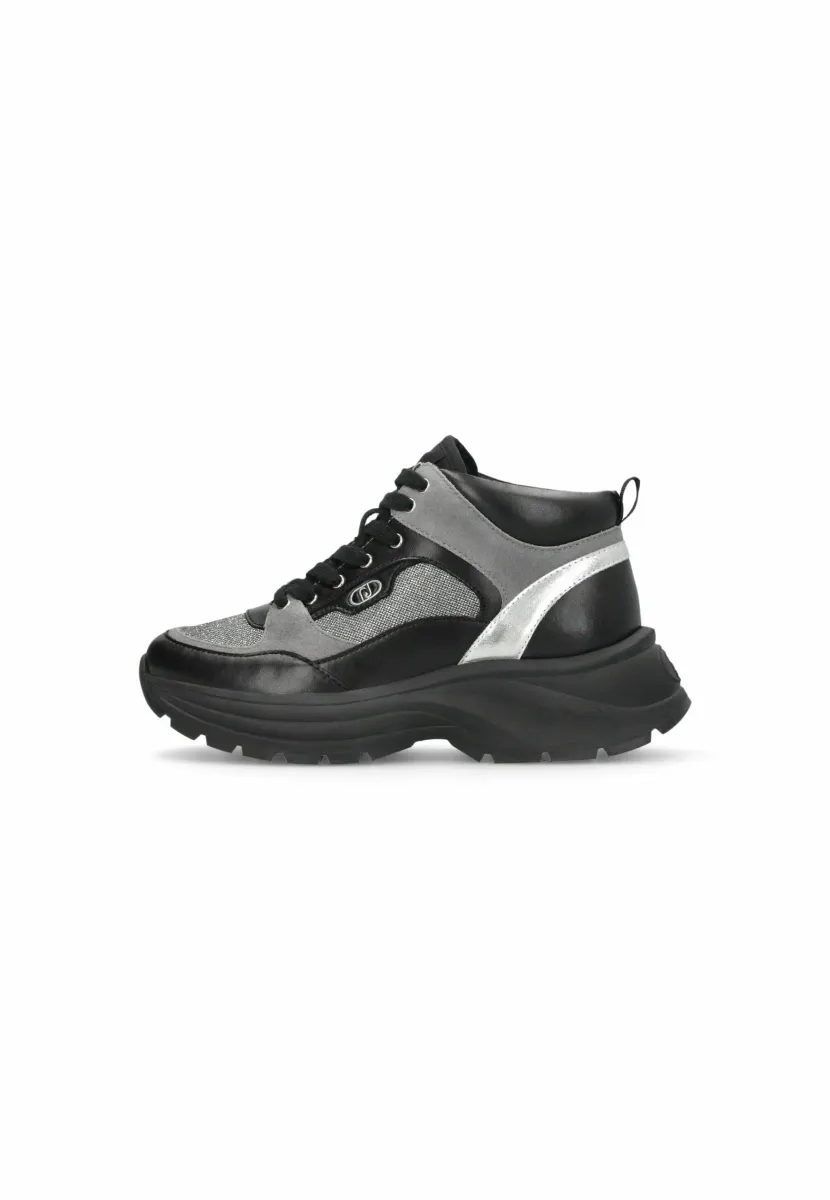 GLITTERY  MID - Sneaker low - black
