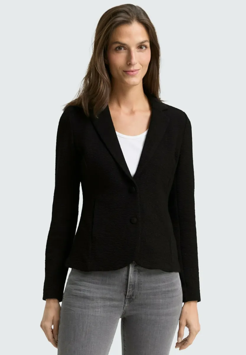 GLITZER-EFFEKT - Strickjacke - deep black
