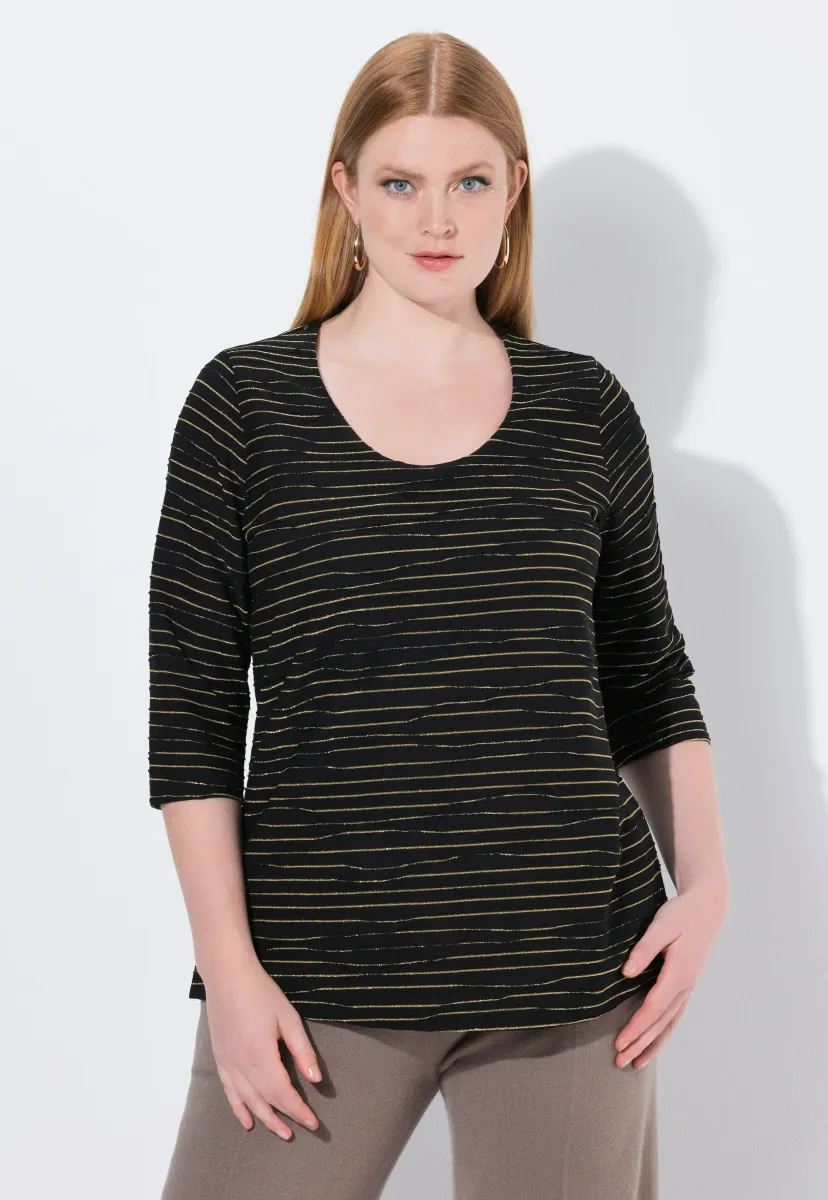 GLITZER-WELLEN  3/4-ARM - Langarmshirt - black