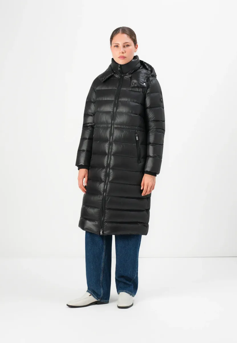 GLOSS HW DOWN WAIST REG MAXI - Winterjacke - black