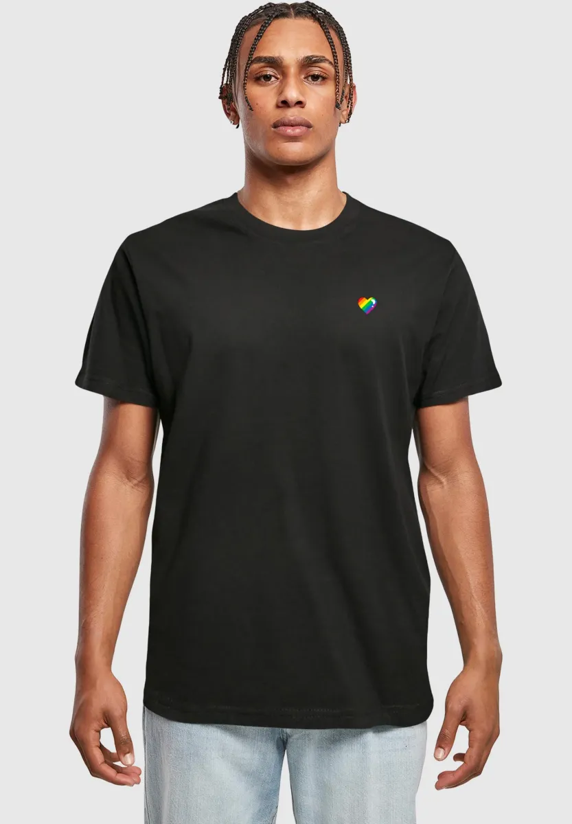 GLOSSY HEART PRIDE - T-Shirt basic - black