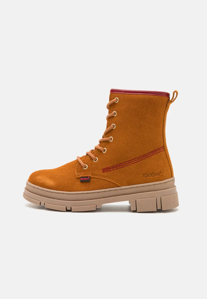 GOJI - Schnürstiefelette - camel rouge