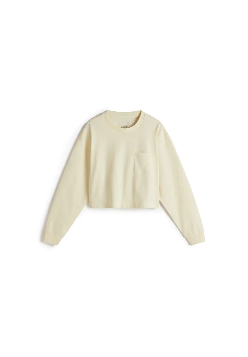 GOOD TEMPT RELAXED FIT CROP - Langarmshirt - lemon icing
