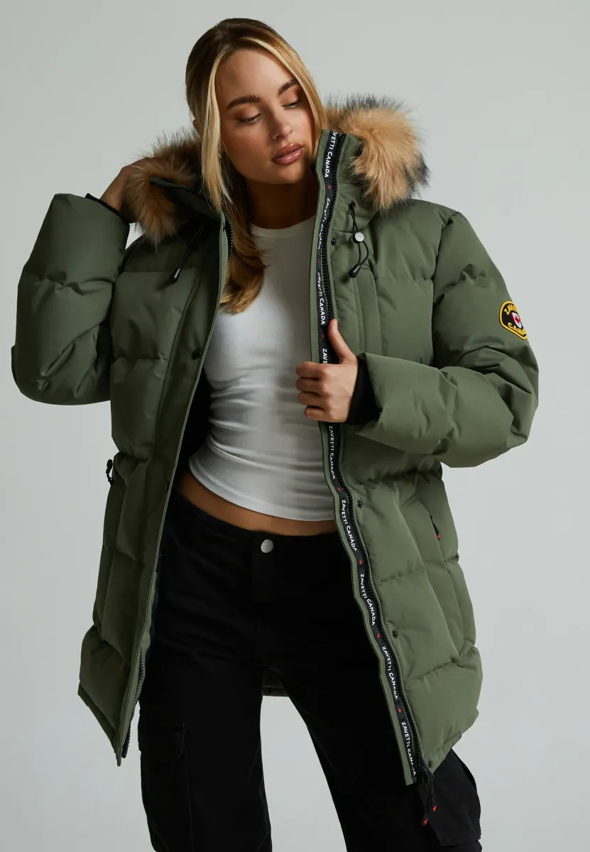 GOSHAWA PUFFER PARKA JACKET - Parka - dusty olive