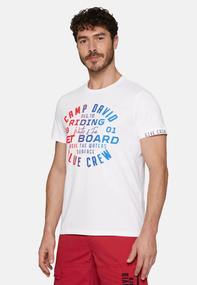 GRADIENT PUFF - T-Shirt print - opticwhite