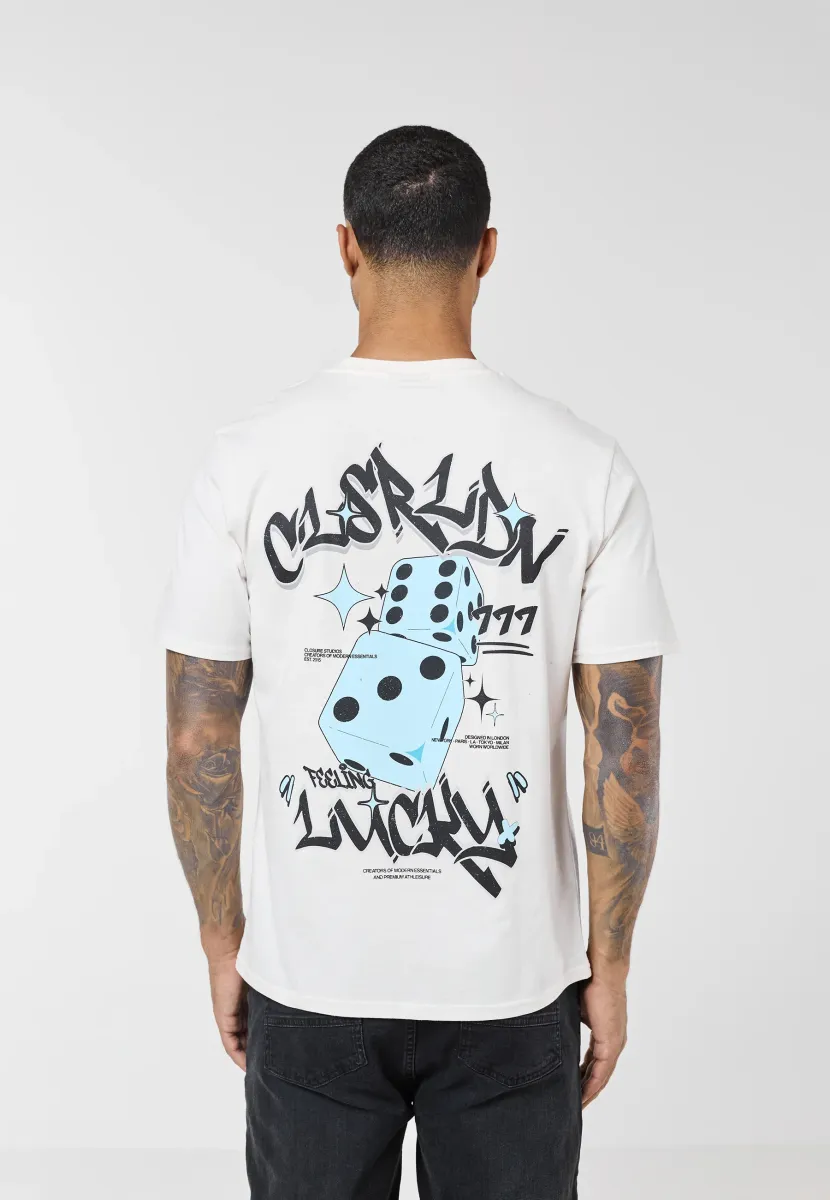 GRAFFITI DICE TEE - T-Shirt print - off white