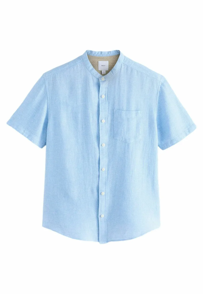 GRANDAD COLLAR FIT - SHORT SLEEVE - Hemd - blue