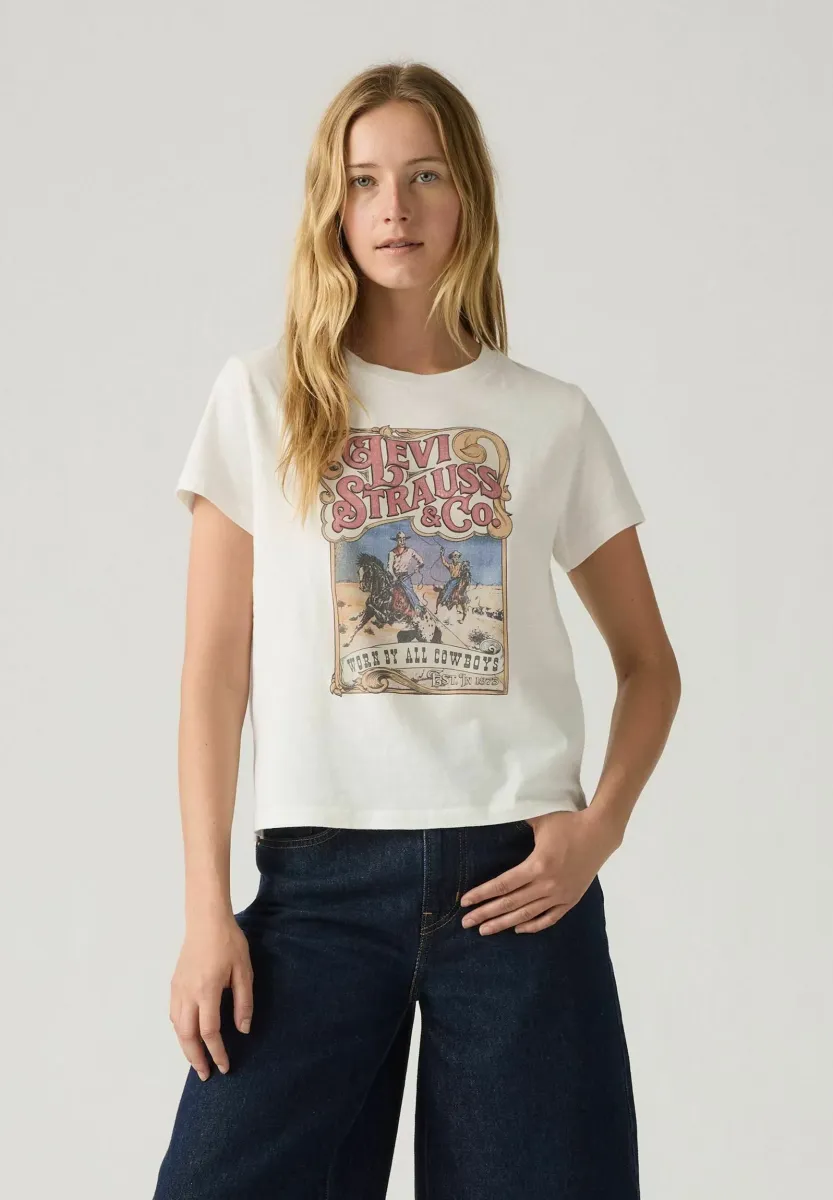 GRAPHIC BOXY SINCE - T-Shirt print - white