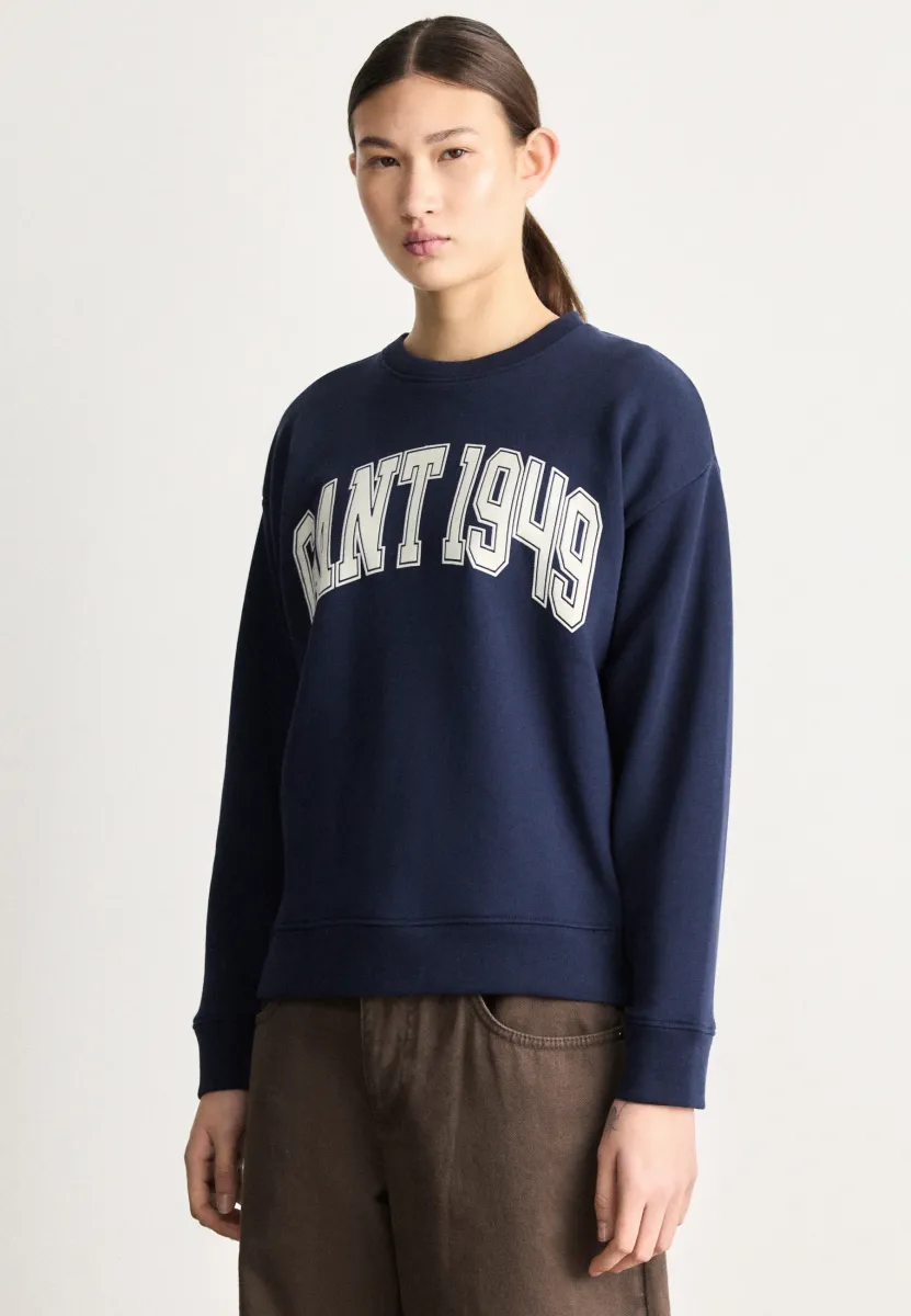 GRAPHIC C NECK - Sweatshirt - marine
