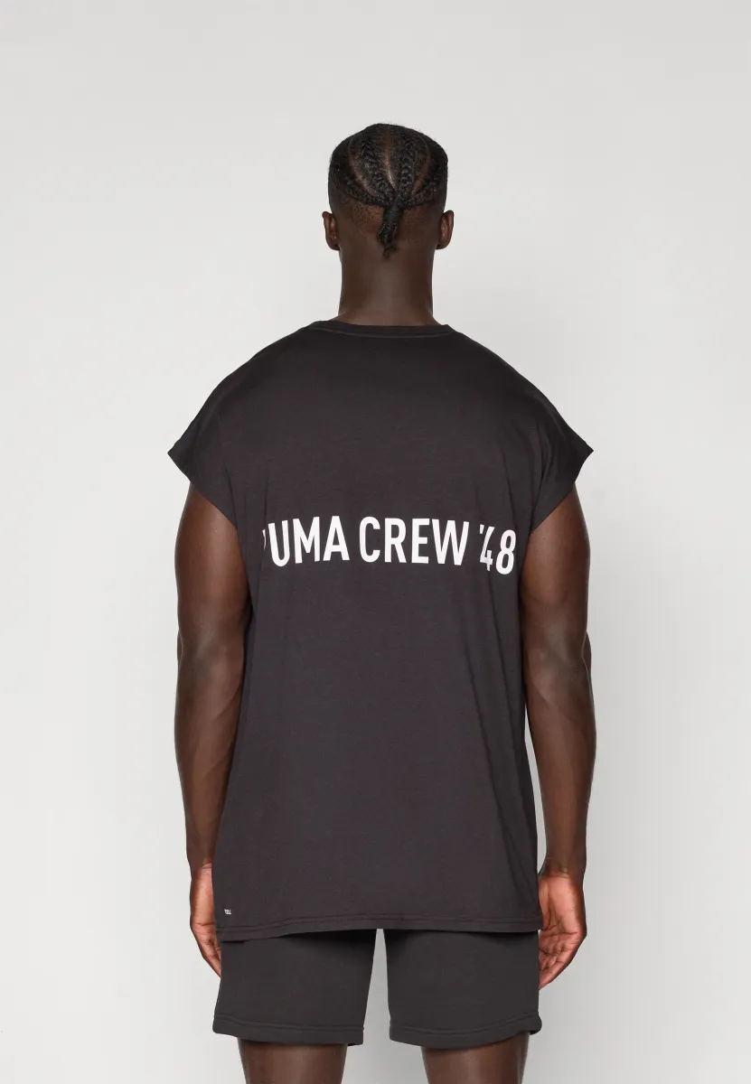 GRAPHIC CUTOFF TANK - T-Shirt print - black