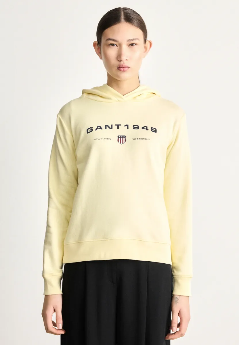 GRAPHIC HOODIE - Kapuzenpullover - vanilla yellow