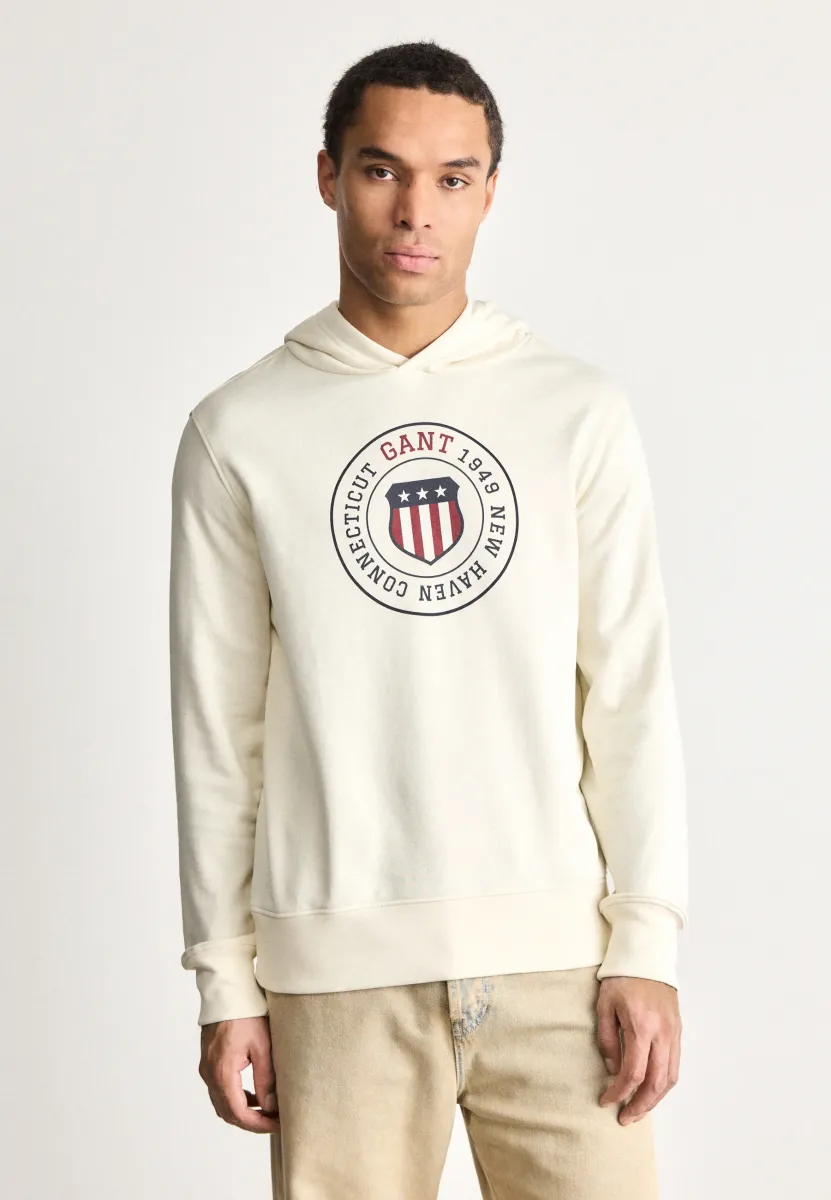 GRAPHIC HOODIE - Sweatshirt - cream