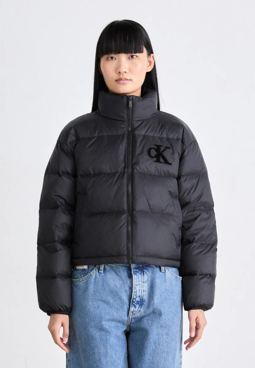 GRAPHIC LOGO PUFFER JACKET - Daunenjacke - black