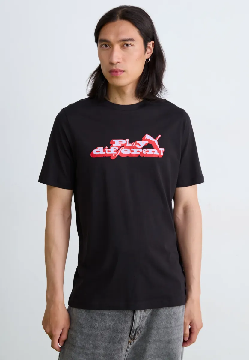 GRAPHIC PLAY DIFFERENT TEE - T-Shirt print - black