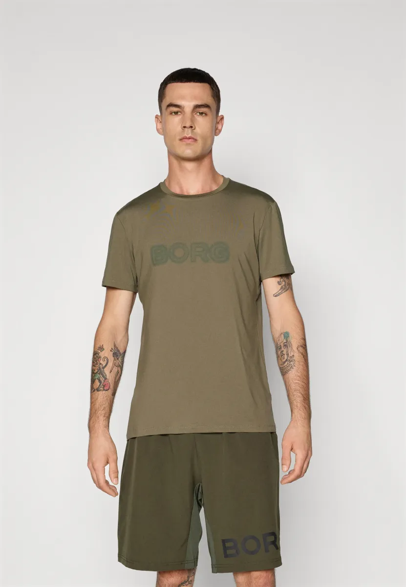 GRAPHIC - Sport T-Shirt - dusty olive